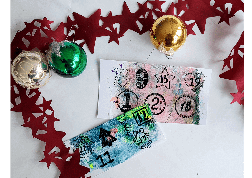 Weihnachtskalender
zahlen aus mini prints