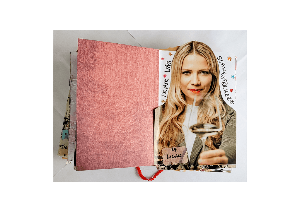 Schwesterherz Collage im Weihnachtsjournal