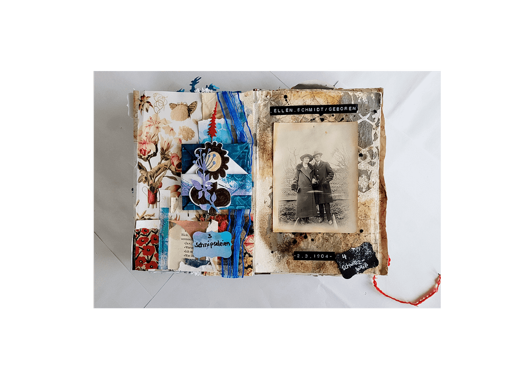 Vintage Seite im Weihnachtsjournal