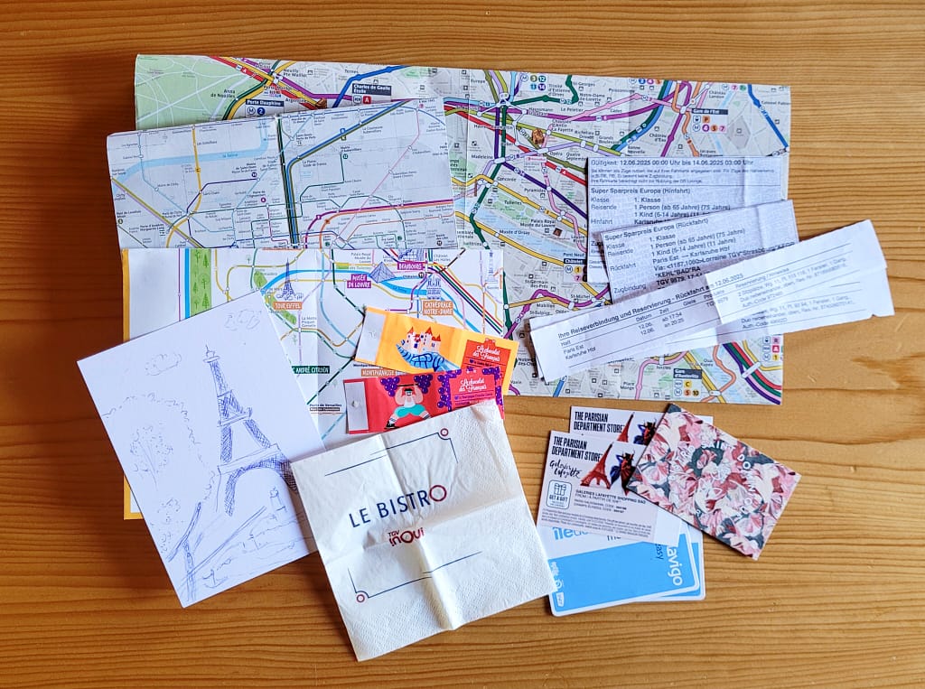 Gesammelte Utensilien für Ephemera