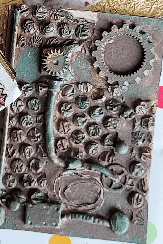 Mixed Media mit Upcycling Materialien