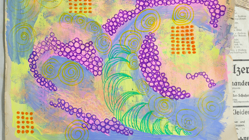 Marks-Collage-Papier Collagen Papier mit Muster