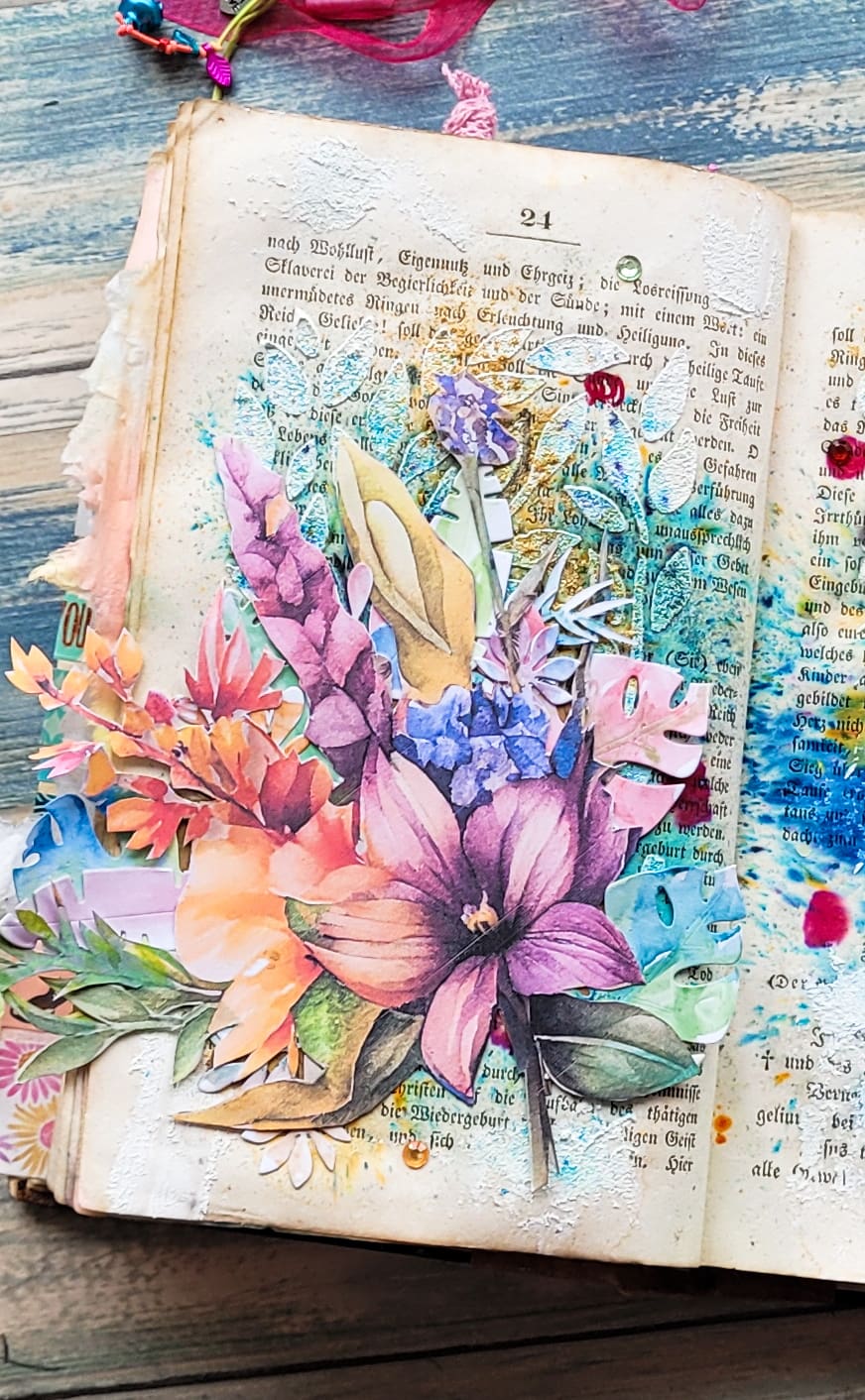 Art Journal Bücherstapel