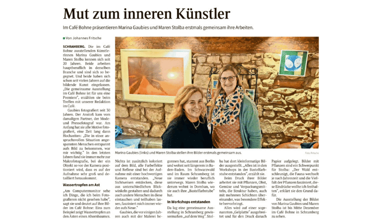 Zeitungsartikel-Ausstellung-CafeBohne-2025 Zeitungsartikel-Ausstellung-CafeBohne-2025