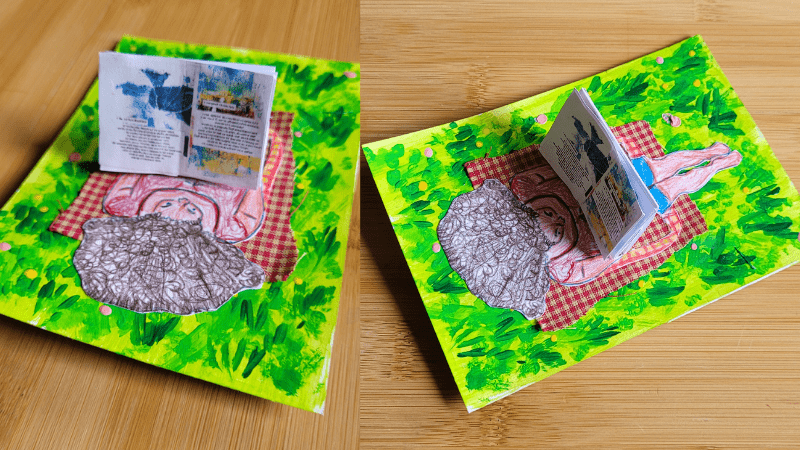 Journal Card mit Wiesenmotiv